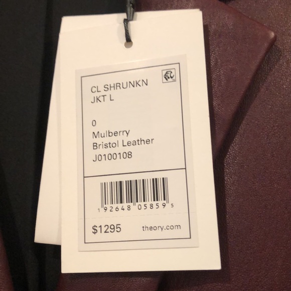 NWT Theory Lamb Leather Blazer Jacket Size 0 - Picture 2 of 10